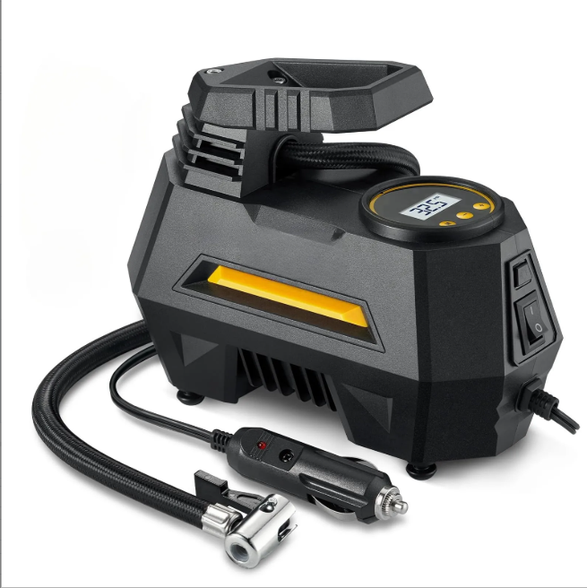 Prijenosna pumpa za gume automobila s digitalnim zaslonom – 120W, 12V
