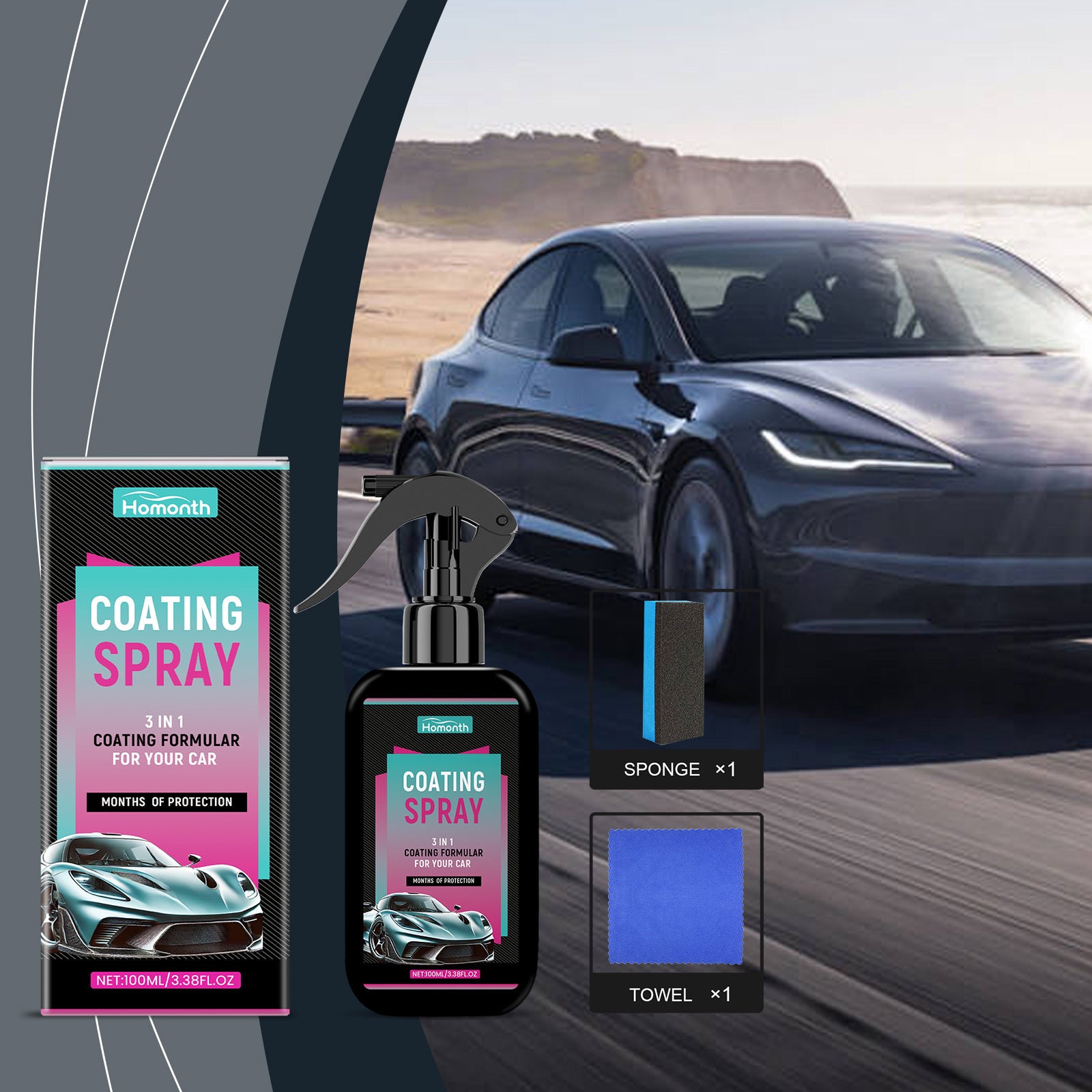Homonth sprej za premaz automobila – zaštitni premaz boje s visokim sjajem