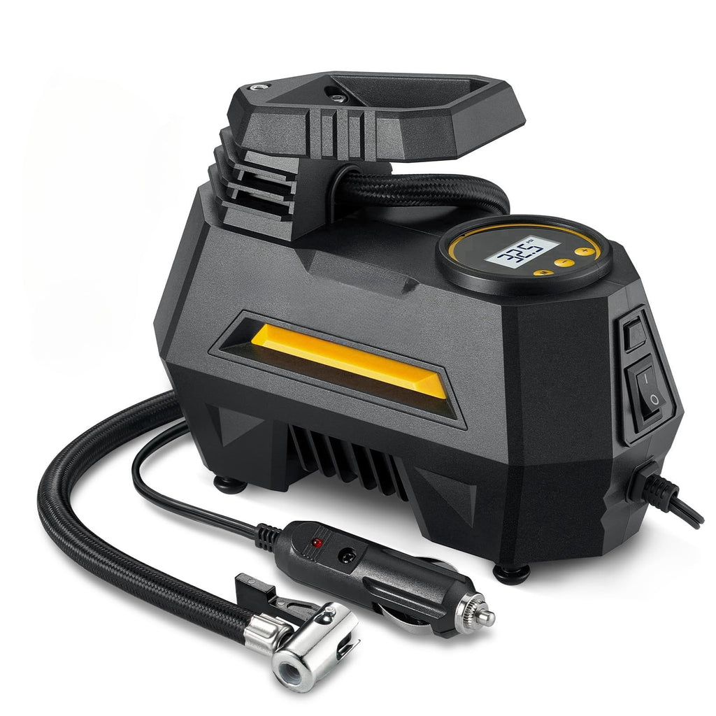 Prijenosna pumpa za gume automobila s digitalnim zaslonom – 120W, 12V