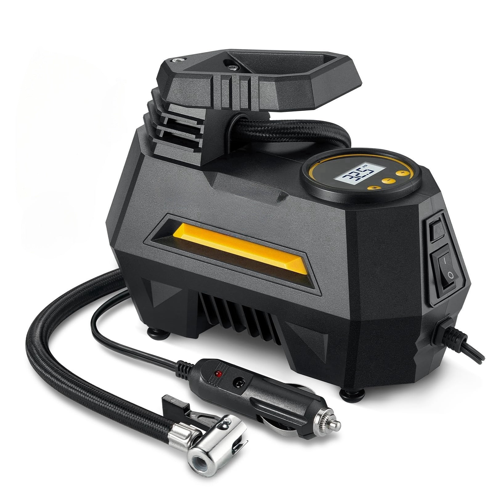 Prijenosna pumpa za gume automobila s digitalnim zaslonom – 120W, 12V