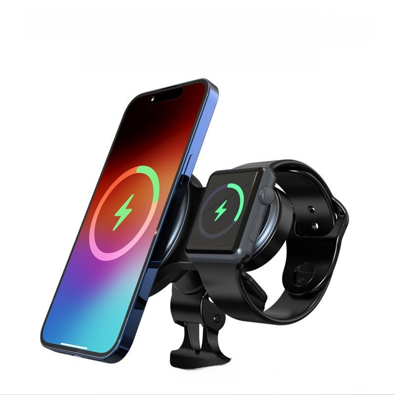 Magnetni bežični brzi punjač za auto 15W – Držač mobitela 2-u-1