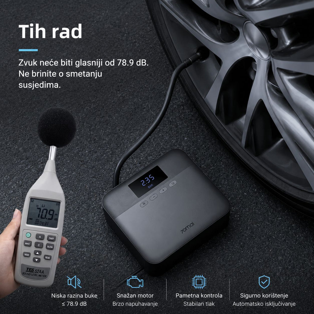 70mai Air Compressor Lite TP03 – Prijenosni kompresor za gume 11 bar