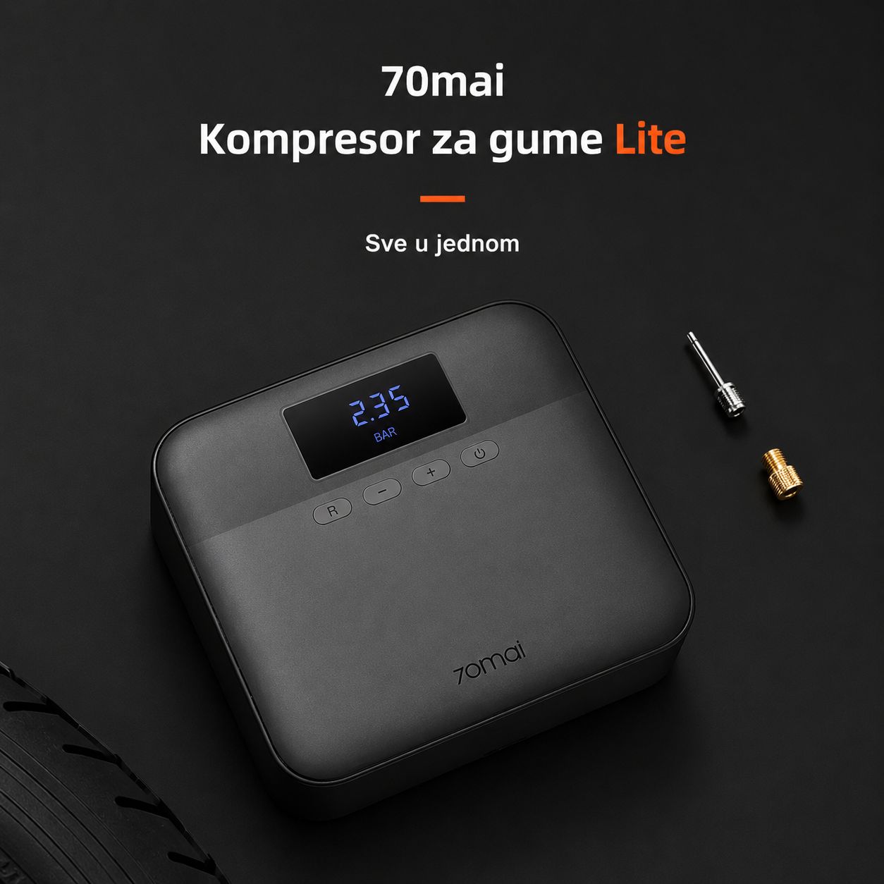 70mai Air Compressor Lite TP03 – Prijenosni kompresor za gume 11 bar