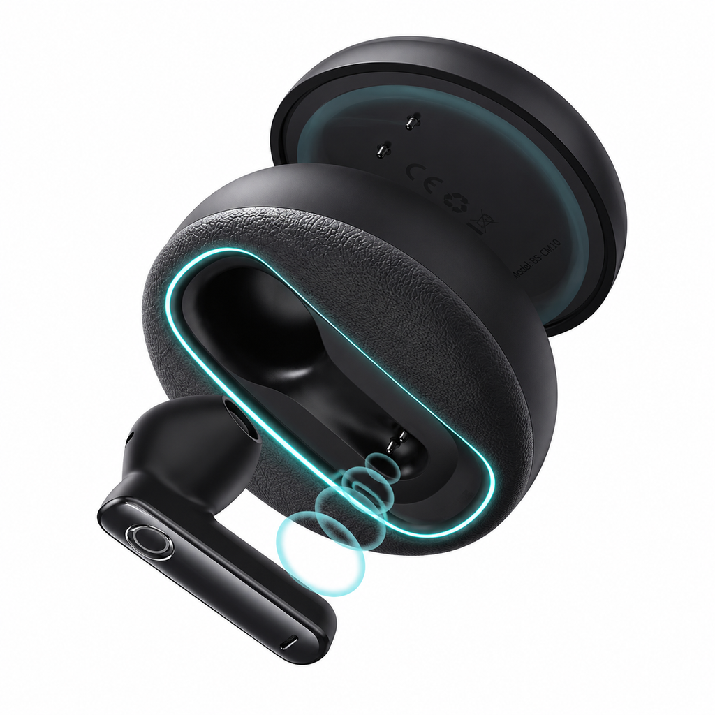 Baseus C-Mic CM10 crno postolje za punjenje – stražnja strana