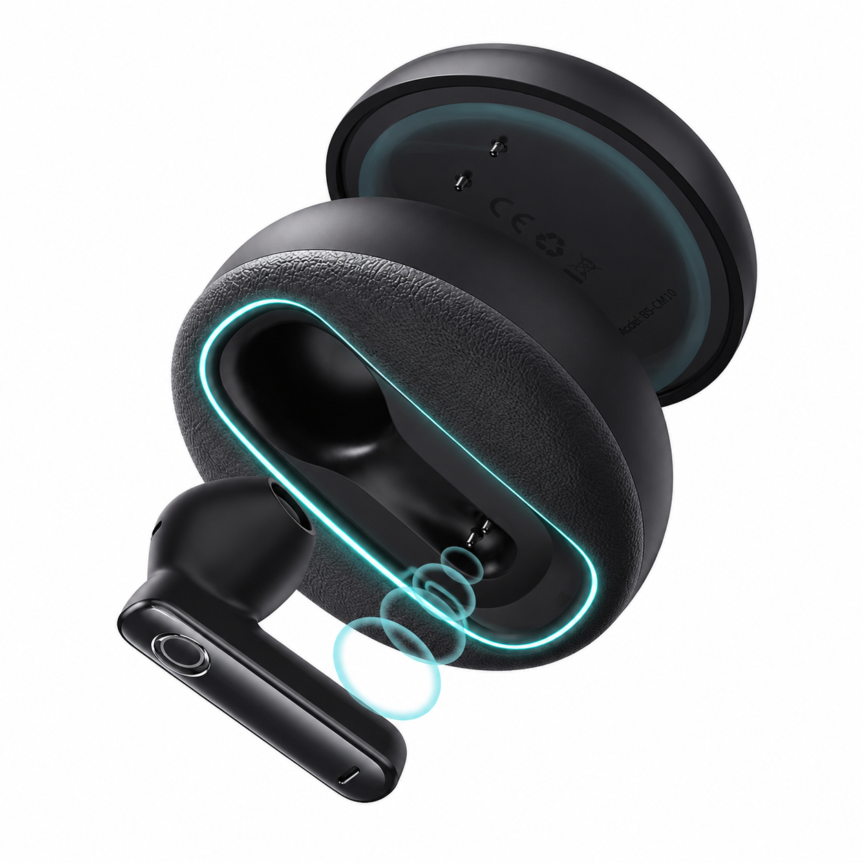 Baseus C-Mic CM10 crno postolje za punjenje – stražnja strana