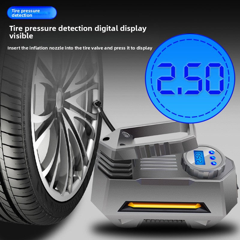 Prijenosna pumpa za gume automobila s digitalnim zaslonom – 120W, 12V