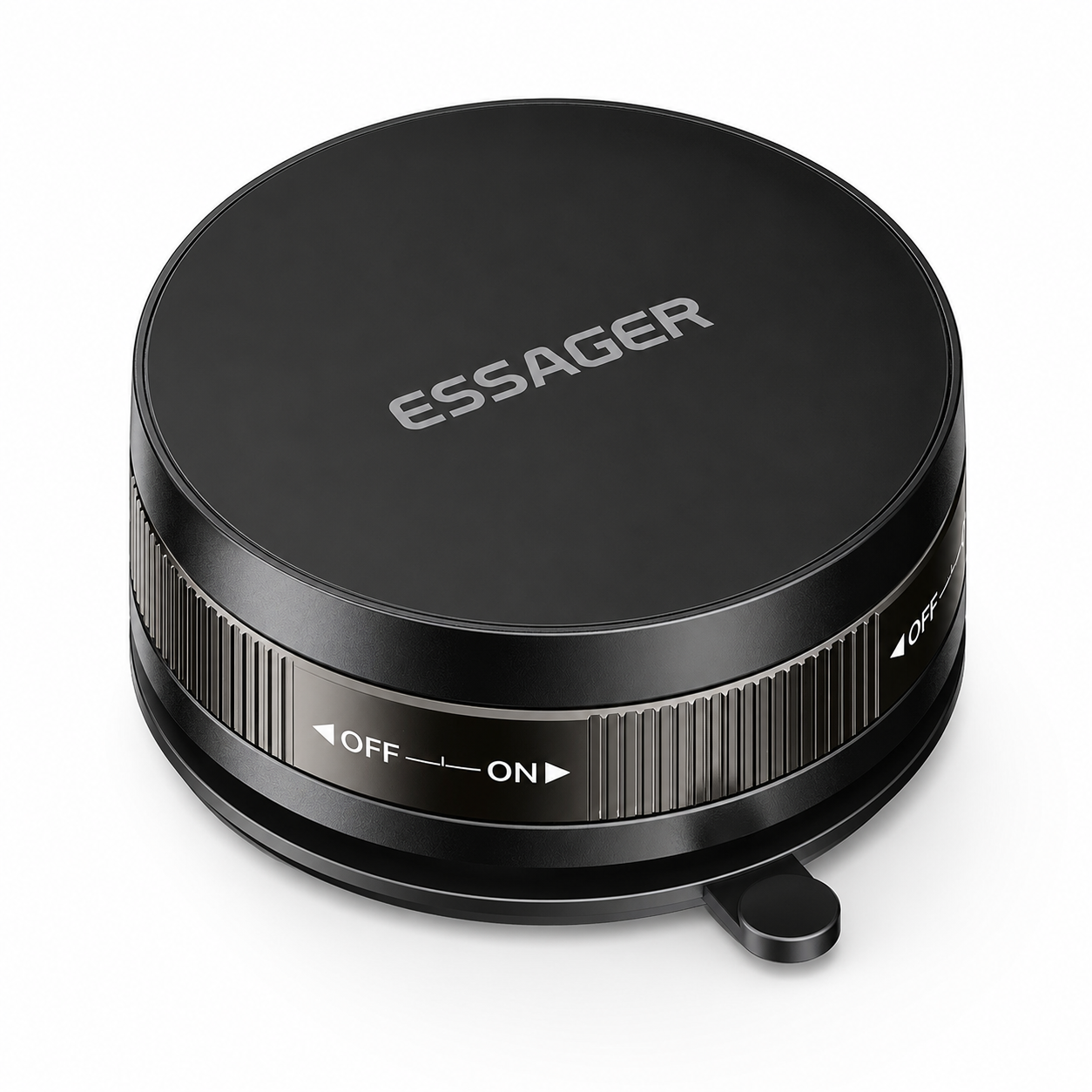 ESSAGER MagSafe magnetski držač za mobitel s vakuumskim pričvršćivanjem, crna boja.