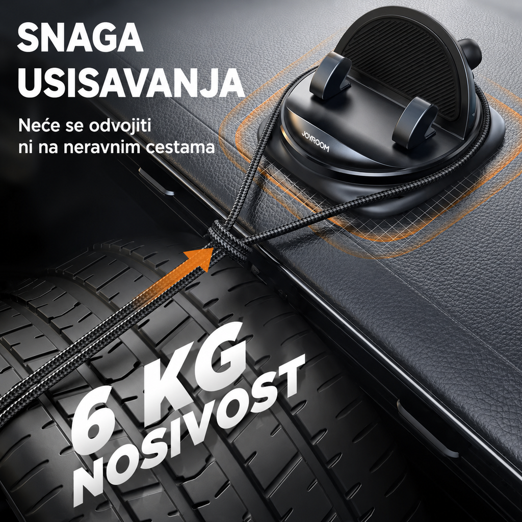 JOYROOM držač za mobitel sa snažnom nano-gel vakuumskom podlogom nosivosti do 6 kg